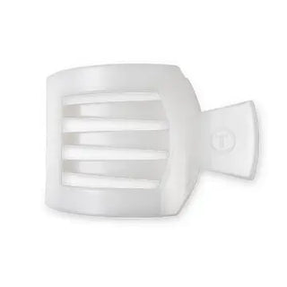 Square Flat Large Hair Clip - Coconut White