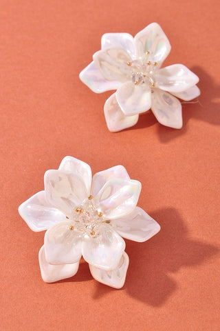 Holly Earrings White