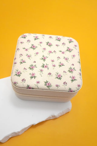 Pink Floral Jewelry Box