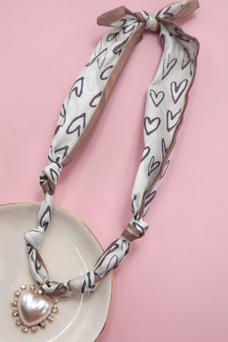 Scarf Necklace - Pearl Beige