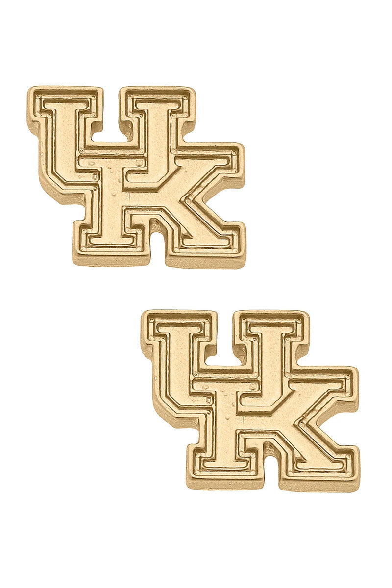 Kentucky Wildcats 24K Gold Plated Stud Earrings