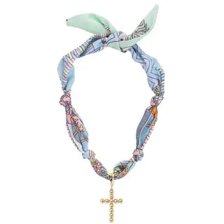 Scarf Necklace - Cross