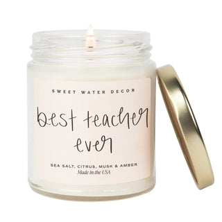 Best Teacher Ever! 9 oz Soy Candle - Home Decor & Gifts