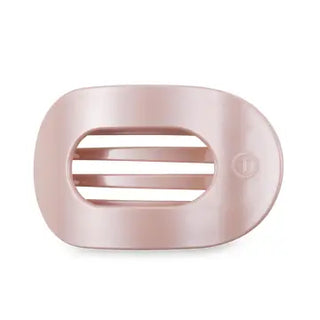 Round Flat Large Hair Clip - Pearly Pink