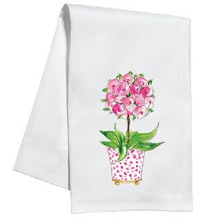 Pink Topiary Tea Towel