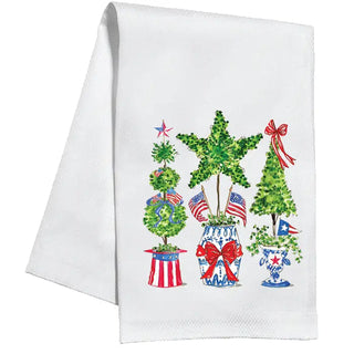 Patriotic Topiary Tea Towel