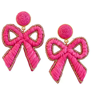 Carolina Earrings Dark Pink