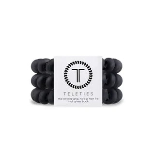 Jet Black Hair Ties - Small