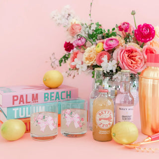 Floral Cocktail Glass