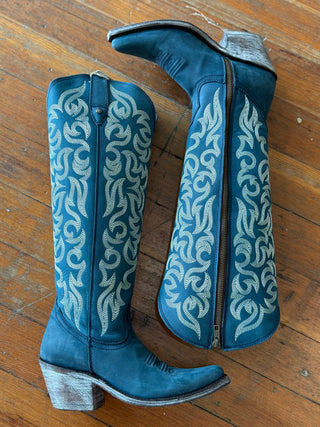 Liberty Black Allie Boots Blue