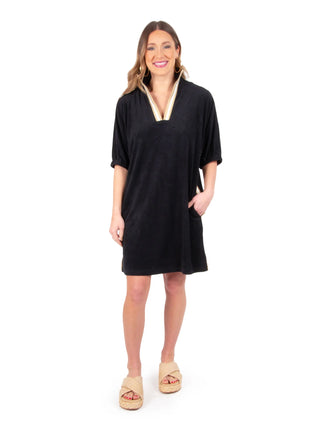 Poppy Dress - Black Terry