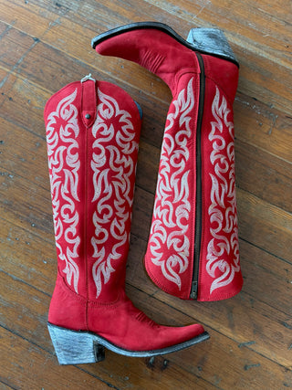 Liberty Black Allie Boots Red