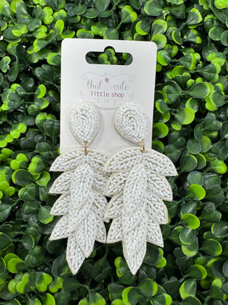 Olivia Earrings White