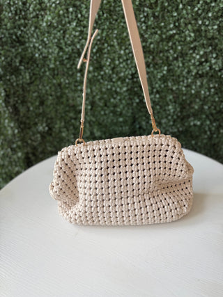 Olivia Clutch/Crossbody Bag in White