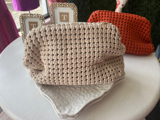 Olivia Clutch/Crossbody Bag in White