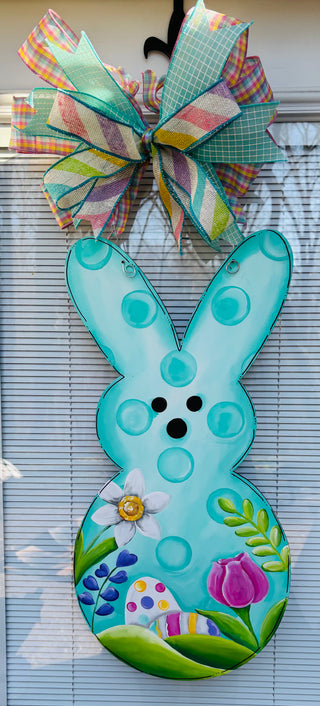 **PREORDER** Blue Floral Peep Doorhanger