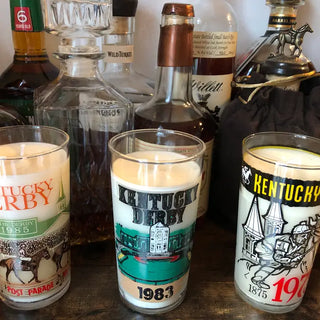Kentucky Derby Glass Candle