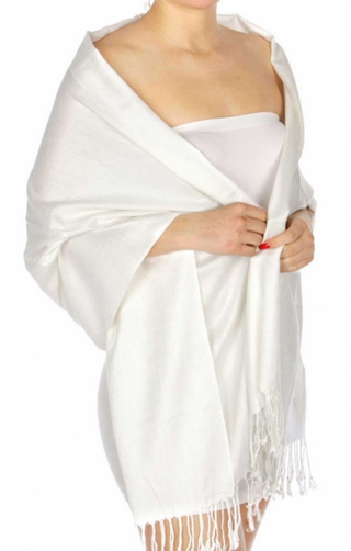 Talia Pashmina White