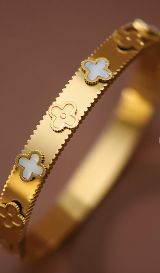 Gold Steel Bangle