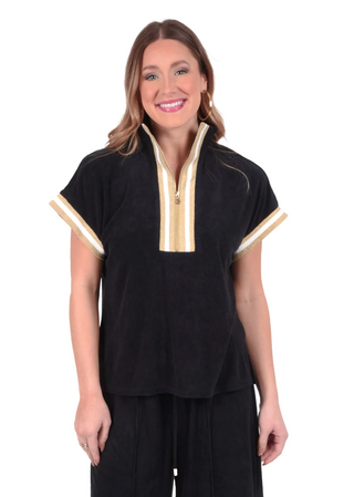 Poppy Pullover - Black Terry