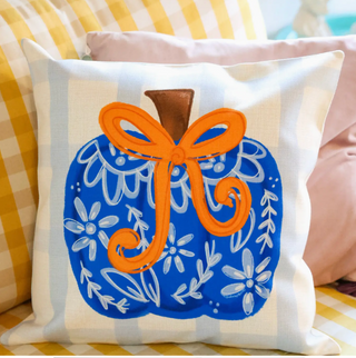 Blue Pumpkin Pillow