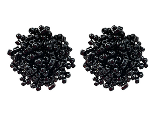 Pom Earrings Black