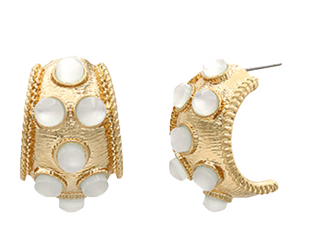 Kelly Earrings White