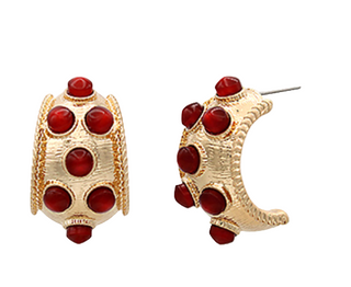 Kelly Earrings Wine