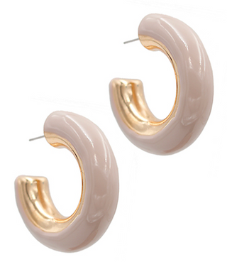 Kay Earrings Taupe