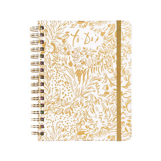 Lilly Pulitzer To Do Planner, Gold Metallic Dandy Lions