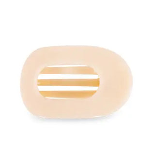 Round Flat Large Hair Clip - Almond Beige