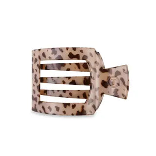 Square Flat Medium Hair Clip - Blonde Tortoise