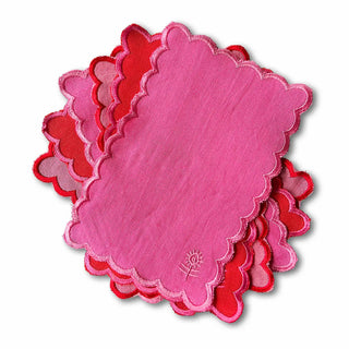Icon Linen Cocktail Napkins Pink