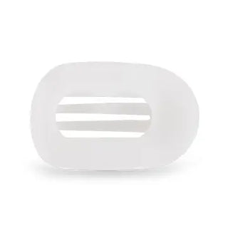 Round Flat Small Hair Clip - Coconut White