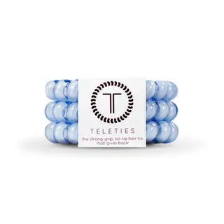 Washed Denim Hair Ties- Large
