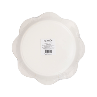 Tea Party Scalloped Round Paper Plate