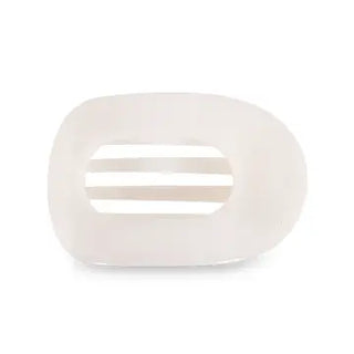 Round Flat Large Hair Clip - Coconut White