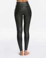 SPANX PETITE Faux Leather Leggings Black