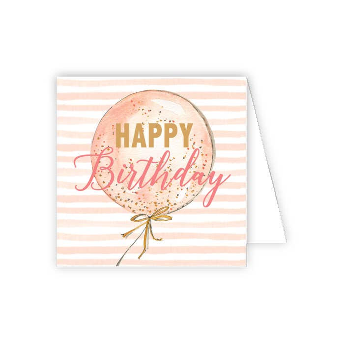 Happy Birthday Pink Balloon Enclosure Card